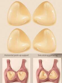 2 piezas Almohadillas adhesivas por ambos lados Insertos de sujetador con elevación instantánea ultra Insertos de sujetador push up para traje de baño Sujetador deportivo - Multicolor - Ver 8