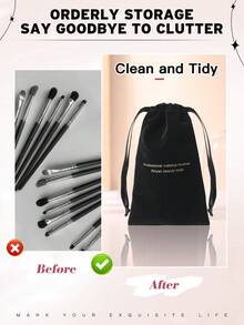 45PCS Makeup Tools Set Including:22PCS Makeup Brush Set+1pc Makeup Brush Cleaning Tools+1pc Flannelette Bag+1pc Multi-Functional Zipper Toiletry And Cosmetic Bag Waterproof+1pc Hairband+2PCS Facial Cleansing Sponges+4PCS Triangle Powder Puffs+6PCS Makeup Sponges+4PCS Mini Makeup Sponges+3PCS Mini Air Cushion Powder Puffs,Beginner-Friendly | Travel-Ready & Gift-Ready | Perfect For Newbies/Her,Giveaways,Professional Makeup Brushes,Complete Makeup Set - Multicolor - View 10