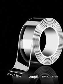 3 Meters Long, Single Pack, Heavy Duty Residue-Free Double-Sided Tape, Multi-Scene Applicable, Can Be Cut - Transparent - View 11