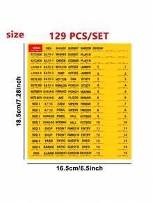129/41件套，配电箱面板标签、断路器目录标签、醒目识别标签贴纸和防水保险丝盒贴纸。办公用品、家居及日常必需品。方便实用。
