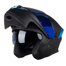 Crown Racing DOT认证模块化摩托车头盔,带双镜片,可翻转设计 - 彩色 - 查看 32