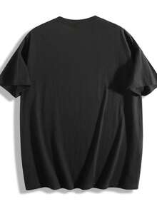 Plus-Size Fashion Letter And Anime Print Women's Round-Neck Cotton-Shirt, Simple Design, Comfortable And Breathable, Versatile And Essential, Suitable Daily Casual Wear, Showcasing A Natural And Elegant Style, A Must-Have Summer Parties, Plus-Size Women's Short-Sleeve-Shirt, Available In Sizes 1XL-5XL 1DGH - 橘色 - 查看 3