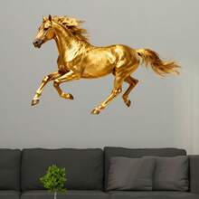 1pc Galloping Horse Decorative Sticker, Essential For Year Of The Horse Decor, Suitable For Living Room, Bedroom, Study