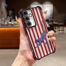 Drawing Pattern Phone Case, Suitable For IPhone 17/16/15/14/13/12 Pro/AIR/XR/XS And  S25/24/223/S22/FE/Plus Series Models. Made Of TPU Material, Equipped With Anti Drop And Cushioning Protection, It Is The Perfect Gift For Friends, Family, Children, Birthdays, Spring Festival Celebrations, Holidays, Boyfriends, Girlfriends, And Valentine's Day. - 金色 - 查看 8