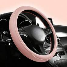 15-Inch (Approx. 38.1 Cm) Universal Steering Wheel Cover - Breathable PU Leather With Odorless Rubber Grip, Anti-Slip Classic Design, Fits Most Cars - Solid Color - View 8