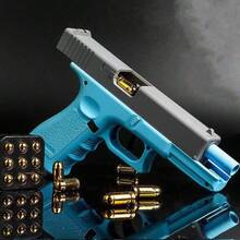 1pc Random Style Automatic Toy Gun With Shell Ejection, Full Auto Blow Back Design, Simulation Miniature Gun Model, Christmas/Halloween Gift - Multicolor - View 5