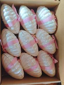 10pcs Shell Candle Gifts, Including Shell Scented Candles, Shell Gift Box And Pink Ribbon Accessories, Ideal Gifts For Weddings, Bridal Showers And Beach Parties - White - View 9