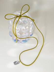 1 Peça Colar Ajustável de Pingente Geométrico Assimétrico Minimalista em Prata, Adequado para Uso Casual, Trabalho, Encontros, Festas e Reuniões por Mulheres