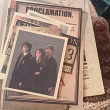 Warner Bros 15Pcs Wall Decals Set - 9¾ & Azkaban Signs, Undesirable No.1 Poster & Marauder's Map Art | Premium Peel & Stick Vintage Wall Art Prints | Nostalgic Magic School Decor For Bedroom, Dorm, Kitchen & Living Room | Perfect For Collection & Gifting(Grey And Yellow Versions Are Randomly Shipped) - Multicolor - View 6