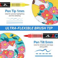 GuangNa 360 Colors Acrylic Soft Tip Markers | Quick-Drying Ink, Vibrant Colors, Suitable For Paper, Ceramic, Canvas And More | Ideal Choice For Professional Artistic Creation - Multicolor - View 2