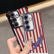 Drawing Pattern Phone Case, Suitable For IPhone 17/16/15/14/13/12 Pro/AIR/XR/XS And  S25/24/223/S22/FE/Plus Series Models. Made Of TPU Material, Equipped With Anti Drop And Cushioning Protection, It Is The Perfect Gift For Friends, Family, Children, Birthdays, Spring Festival Celebrations, Holidays, Boyfriends, Girlfriends, And Valentine's Day. - 金色 - 查看 5
