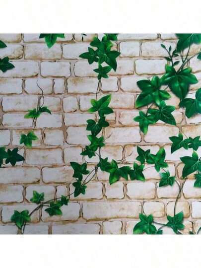 A Roll Of Self-Adhesive Vinyl Wallpaper With Green Leaf And Floral Patterns, Suitable For Wall Decoration Of Living Rooms And Bedrooms, Renovation Of Cabinets And Wardrobes, Holiday Atmosphere Arrangement, Durable, Freely Splicable, Detachable, With Multiple Sizes Available.