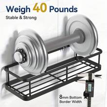 Shower Caddy Adhesive, No Drill Bathroom Shower Organizers, With Removable Hooks, Rust Proof Shower Shelves, Wall-Mounted Shower Holder, Shower Caddies