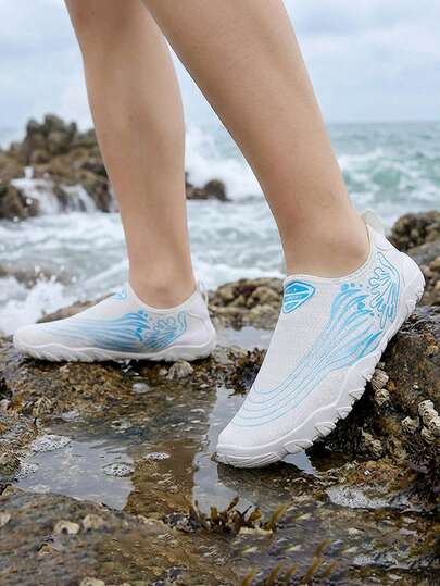 Breathable Quick-Dry Couples Slip-On Anti-Slip Soft Bottom Water Shoes, Suitable For Outdoor, Beach, Swimming