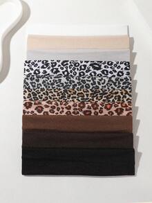 10条装女士防滑弹力发带，适用于洗脸、化妆、SPA、户外运动、室内瑜伽、跑步等场合，吸汗透气，用途广泛，优雅时尚，是女士发饰的理想之选。 - 10PCS多色 - 查看 3