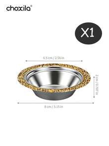 choxila 1/3/6pcs Iron Sauce Dish, Gold Edged Hammer Patterned Seasoning Dish, Snack Dish, Meal Dish, Side Dish, Bowl, Tray, Butter Dish - Bowl - View 13