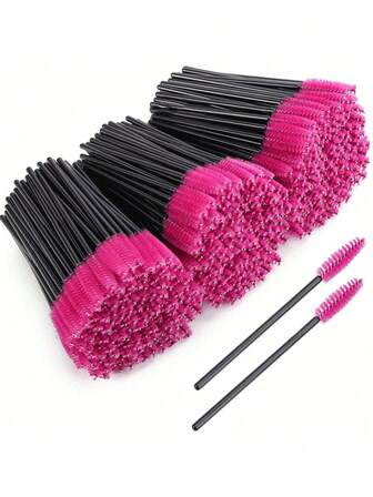 500/50pcs Disposable Mascara Wands, Bulk Mascara Brushes, Eyelash Brushes, Spiral Brushes, Makeup Tools, Suitable For Eyelash Extensions, Eyebrow Brushes, Eyeshadow Brushes, Spiral Brushes