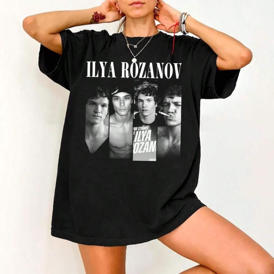 Hudson Williams Connor Storrie Colors Shirt, Ilya Rozanov T-Shirt, Vintage Unisex Fan Gift - 黑色 - 查看 1