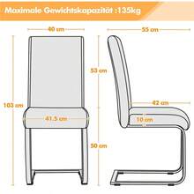 Sillas de comedor - Gris claro - Ver 3