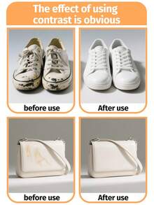 1 Bottle Multi-Functional White Shoe Cleaner, Whitening, Stain & Yellowing Removal, Waterless Cleaning, Suitable For Leather And Sneakers - Multicolor - View 6