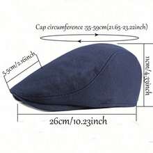 11 Colors Unisex Berets Solid Color Adjustable Beret Cap Newsboy  Berets Lvy Caps Painter's Hat - 55-59厘米 - 查看 2