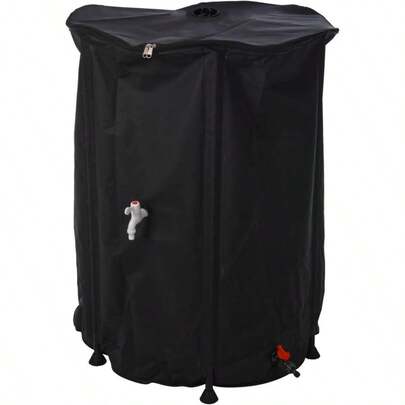 Large 500L Collapsible Rainwater Butt With Tap, Lid & Hose Connector – Garden Water Storage Tank