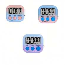 3pcs Soft Gradient Digital Kitchen Timer - Cute Desk Countdown Timer With Minute/Second Buttons | Multifunctional Timer For Cooking, Baking, Learning And Focused Conversations, 100 Scenes - Multicolor - View 16