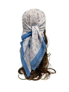 1条新款水钻碎花土耳其雪纺围巾，时尚头巾 - 彩色 - 查看 15