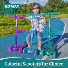 JCH-Gotrax KS2 Patinete para niños con Asiento extraíble y Altura Ajustable Scooters Plegables para niños con luz de 3 Ruedas para niñas y niños a Partir de 3 años - prpura - Ver 7