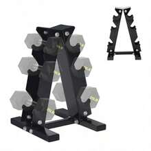 Rack Gym Rack Mancuernas 3 Niveles Estante de Mancuerna 5 a 50 Lbs Alenamiento de Mancuernas Alta Resistencia Para Gimnasio en Casa Pilates 55 * 37 * 36 cm - como imagen-0 - Ver 1