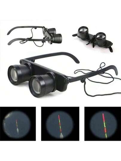 1 st. utomhuskikare för fiske med hög upplösning, flytande teleskop, förstoringsglas med huvudband, lämplig för närsynta och långsynta, fisketeleskop