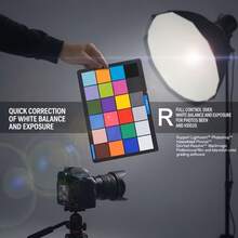 24-Color Professional Color Calibration Card With 24-Step Color Scale (Including White Balance) - Suitable For DSLR/Mirrorless Cameras, Video Post-Production And Film Grading - Essential Tool For Photographers And Videographers