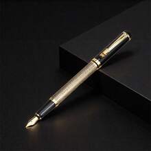A Pen With An Ancient And Elegant Style, The Balama Bronze Fountain Pen - A Unique Chinese Art Design/A High-End Gift For Men, Writing Enthusiasts/Student Calligraphy Practice Pen/Business Office Signature Pen/Replaceable Ink Cartridge - 1 Pen - View 7