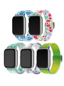 1条可调节尼龙印花表带，适用于42毫米、44毫米、45毫米、49毫米手表，兼容 Ultra/SE/8/7/6/5/4/3/2/1 - 彩色 - 查看 8