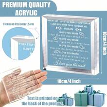 1pc/Acrylic Ornamental Stand Sign, Transparent And Clear Independent Introduction Sign, Suitable For Desktop, Study Or Consultation Room, Graduation Season, Encouragement, Inspiration Birthday And Christmas Gifts For Friends. - [Inspiration]Square Acrylic - View 5