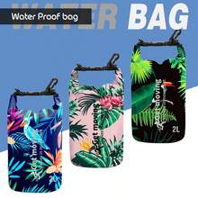Digital Print Waterproof Bag, Suitable For Beach, River Trekking, Snorkeling, Swimming, Outdoor Travel, Single/Double Shoulder Storage Bucket Bag