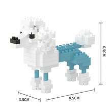 1pc Cartoon Building Blocks Mini Multi-Style Choice Animal Dog Dachshund / Labrador / Schnauzer / Shiba Inu / Poodle Teddy Pet Dog Companion DIY Assembly Educational Building Block Set Home Decor Birthday Gift - 彩色 - 查看 4