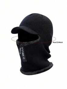 1 PC Knitted Hats, Men's And Women's Winter Cycling And Skiing Plus Wool Wool Hat Thickened Warm And Cold Bib One Head Set Electric Car Windproof Hat - Multicolor - View 4