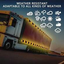 SWRT - Cinta reflectante de 2 pulgadas x 30 pies, resistente al agua, negro y amarillo, cinta adhesiva de - / - Ver 4