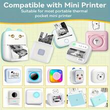 50卷迷你热敏纸，适用于即时相机便携式打印、家用照片标签、便签、白色光滑表面、照片打印补充装、笔记、图片、日记本，无需墨水，纸质包装。 - 彩色 - 查看 6