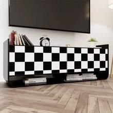 1 Roll Of Black And White Large-Grid Kitchen Wallpaper - Checkered Wallpaper. Waterproof, High-Temperature Flame Retardant, Easy To Clean, Removable Wallpaper For Kitchen Countertops, Stove Tops, Kitchen Cabinets, Tables, Wall And Countertop Decoration, Kitchen Decoration. DIY Home Decoration. Kitchen Wallpaper 15.7inx39.3/118.1/196.8in Self-Adhesive Removable Wallpaper - Black and White - View 15