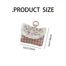 Sweet And Earphone Storage Bag Lace Earphone Suitable Wireless Earphone Protective Universal Lanyard Style - 粉色 - 查看 11