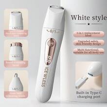 Máy cạo râu điện 3 trong 1, phù hợp cho nữ, sử dụng được cả khi ướt và khô, dùng cho lông mày, mặt, chân, nách, máy tỉa lông vùng bikini cầm tay - Thiết kế không dây sạc lại được, cạo nhẹ nhàng. - Nhiều màu - Xem 12