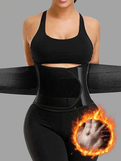 1pc Women's Sports Waist Training Belt, Waist Belt Trimmer, Sports Fitness Training Belt, Belly Control Belt, Shaping Belt, Abdominal Training Device, Breathable Abdominal Compression Training Device, Abdominal And Waist Corset, Abdominal Support Belt, Tight-Fitting Corset, Abdominal Support Belt, Abdominal Waistband, Sports Waist Support And Belly Control Shaping Belt, Suitable For Sports Fitness And Daily Use