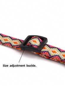 1件涤纶铃铛项圈，可调节尺寸宠物项链装饰配件