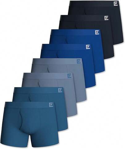 Boxers For Men With Fly (4/8 Pack) – Anti-Chafe Mens Boxers – Soft, Breathable Men's Boxer Shorts – Supportive, Tag-Free, Everyday Cotton Underwear Multipack