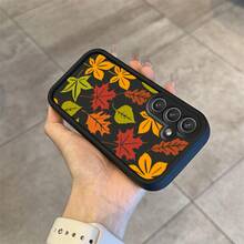 Funda de Teléfono con Patrón de Hojas de Otoño Adecuada para Samsung Galaxy A03s/A10s/A13/A14/A15/A30/A20s/A22/A24/A25/A31/A32/A33/A34/A35/A50/A30s/A51/A52/A53/A54/A55/S20/S21/S22/S23/S24/S25/M15/M31/M34/M35/M54/M55 Funda Suave de Escalera de Ojos de Cielo Clásica en Blanco y Negro de Dos Tonos Antigolpes Protección Completa Regalo de Elemento de Alta Gama a la Moda Mejor Opción - Multicolor - Ver 11