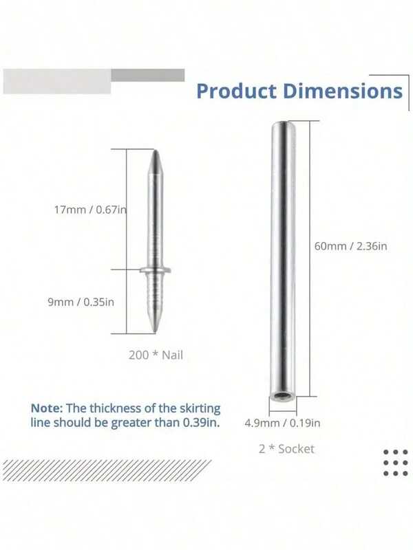 100 Double-Headed Floor Line Seamless Nails, Floor Lining Invisible Nails, Double-Sided Invisible Screws And Sleeve Tools, Floor Nails, Flooring