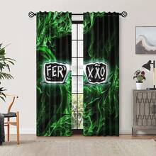 Fairkol Singer Pattern Curtains - Unique Decorative Design That Adds Personality And Style To Any Room. - trắng - Xem 1