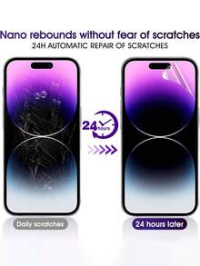 3 Packs Hydrogel Screen Protectors Compatible With IPhone 17 Pro Max, Clear Soft TPU Screen Protectors, Suitable For The 6.9-Inch Compatible With IPhone 17 Pro Max, Bubble-Proof, Scratch-Resistant, Easy To Install, Compatible With Phone Cases, A Perfect Valentine's Day Gift. Screen Protection Essentials, Applicable To Daily Shield, Office, Home Daily Shield Office Home Phone Screen Protector Phone Accessories Waterproof Shockproof Anti-Fall Scratch Resistant - View 5